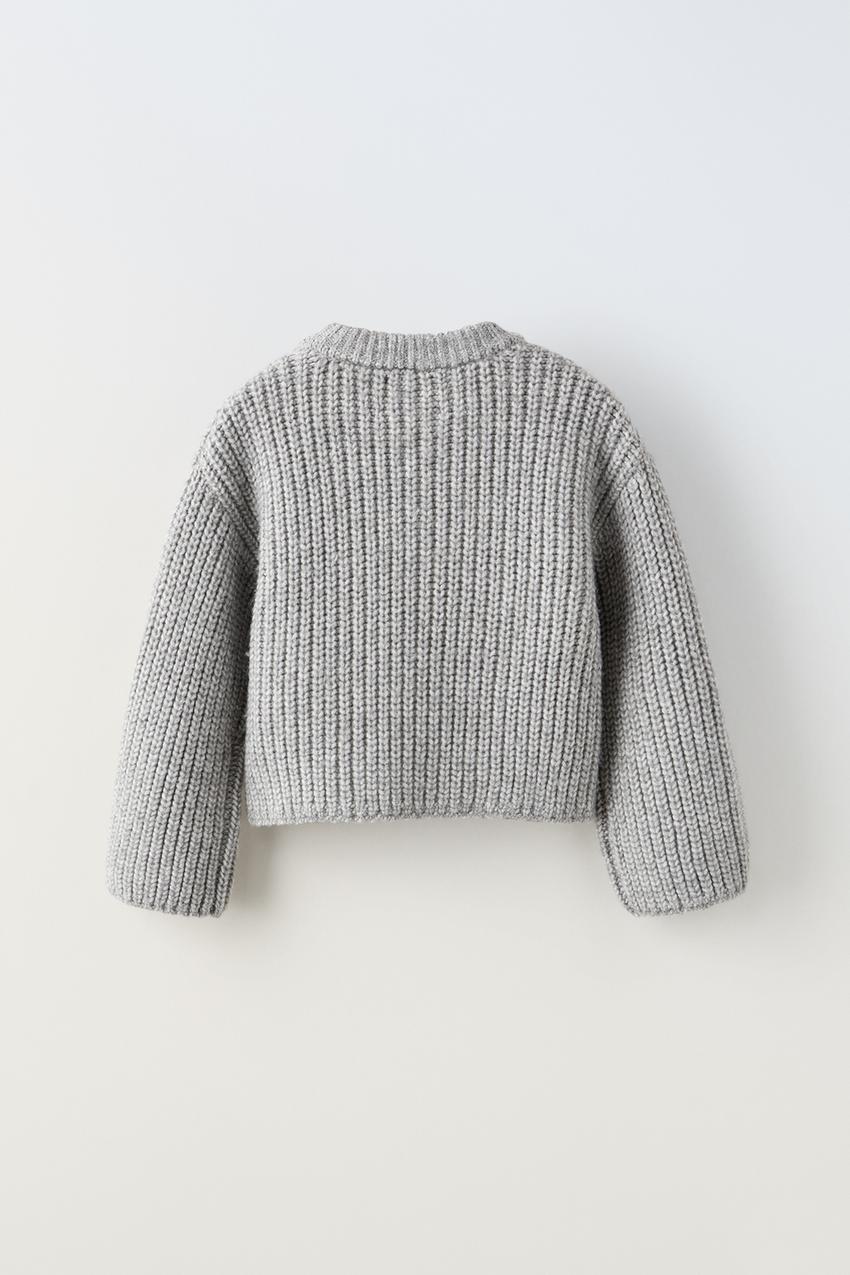 KNIT SWEATER - Mid-gray