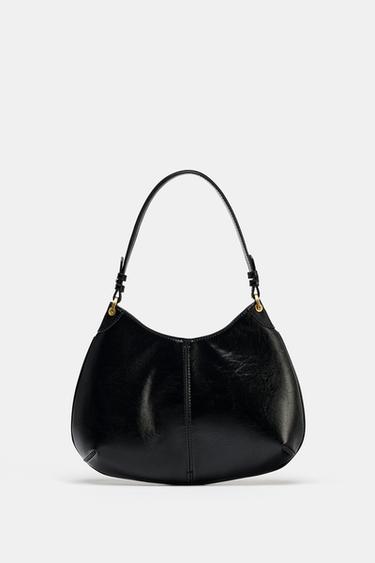 Zara OVAL SHOULDER BAG - Black