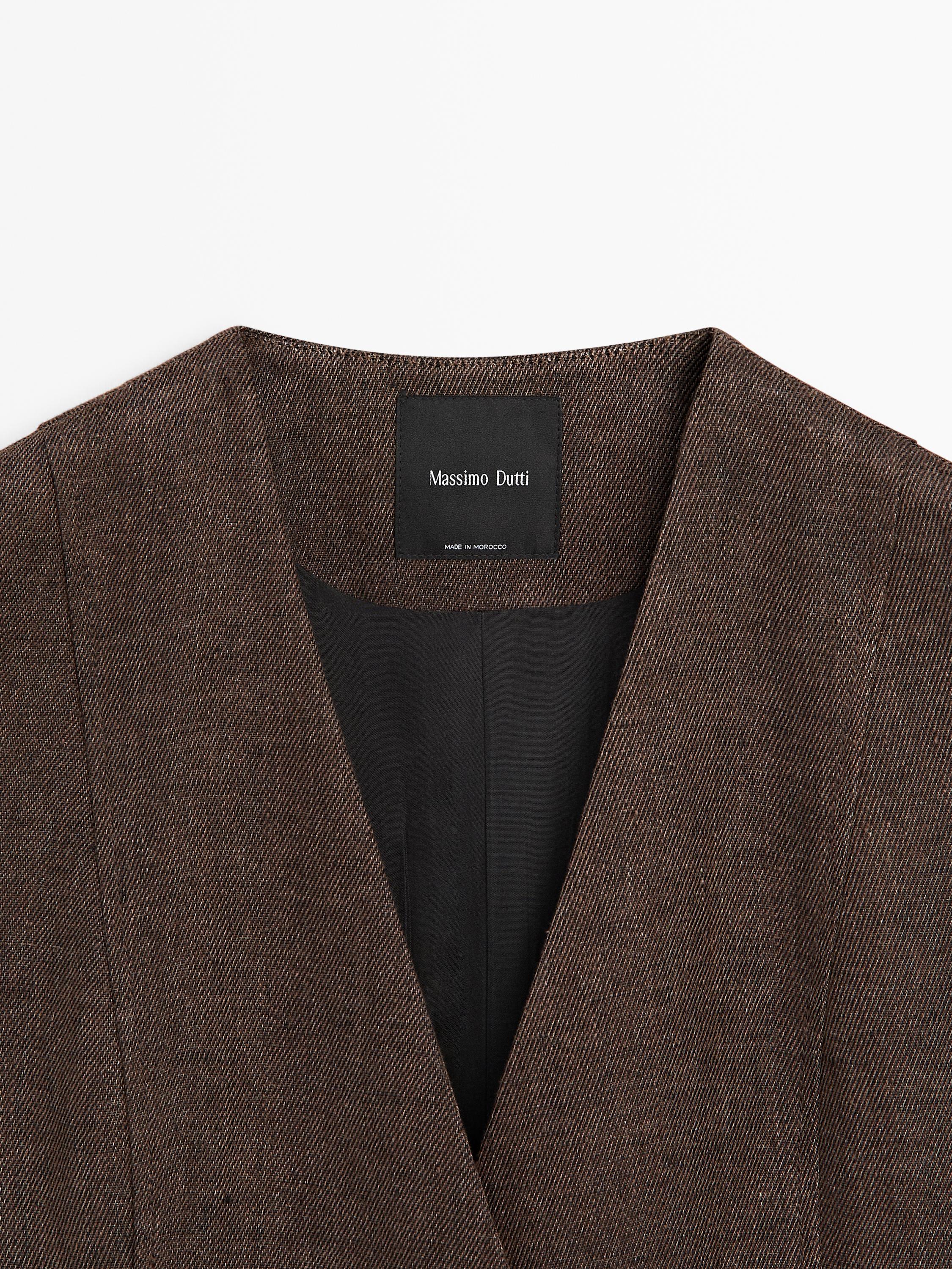 Gilet de costume en lin
