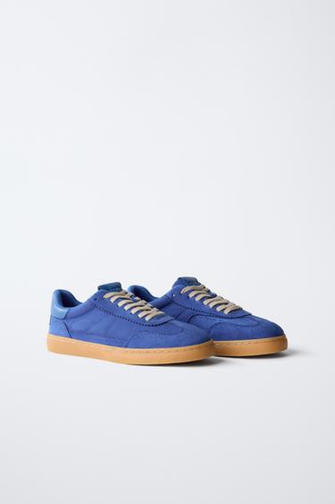 Zara CONTRAST SNEAKERS - Blue