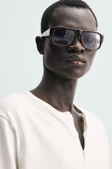 LUNETTES DE SOLEIL RECTANGULAIRES - Écaille de Zara - Image 2