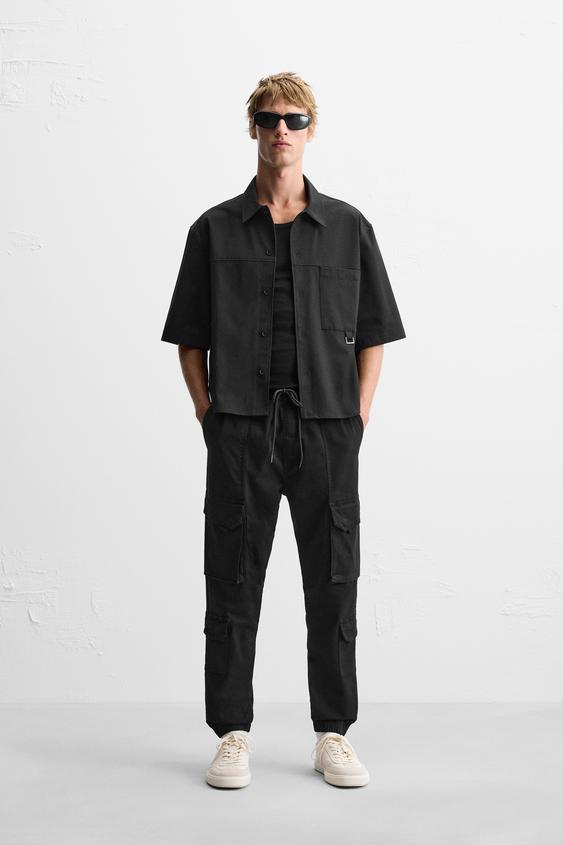 ポケット カーゴパンツ - ブラック | ZARA Japan / 日本