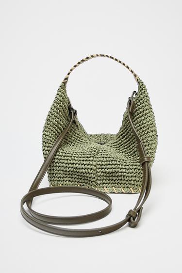BRAIDED TOP MINI BAG - Green by Zara - Image 3