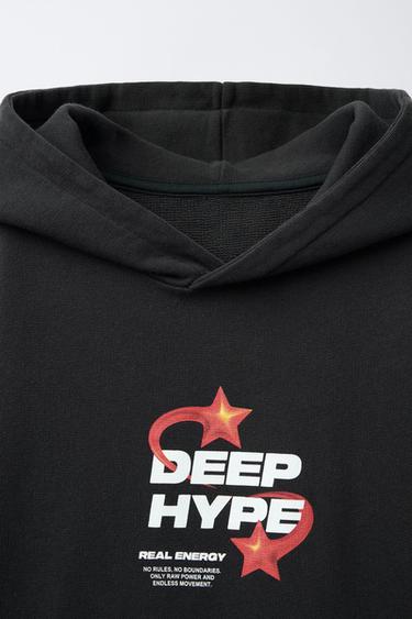STAR WASHED EFFECT HOODIE - Anthracite grey by Zara - Image 2