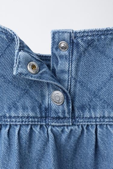 DENIM SHIRT WITH RUFFLES - Mid-blue by Zara - Image 3