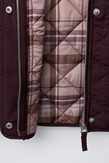 QUILTED RIDING JACKET - Burgundy by Zara - Image 7
