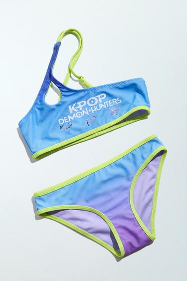 Zara 6–14 YRS / KPOP DEMON HUNTERS™ NETFLIX© CUT-OUT BIKINI - Blue