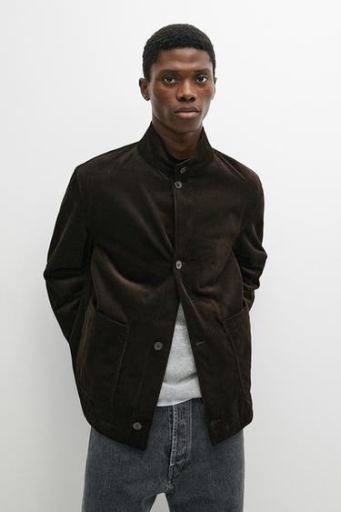 Corduroy jacket with pocket detail — Brown 2