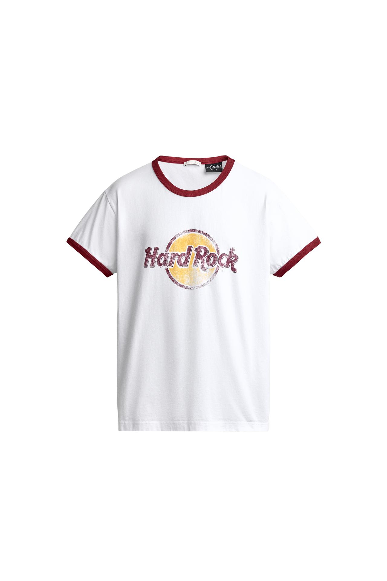 ФУТБОЛКА С КОНТРАСТНЫМ ПРИНТОМ HARD ROCK INTERNATIONAL©
