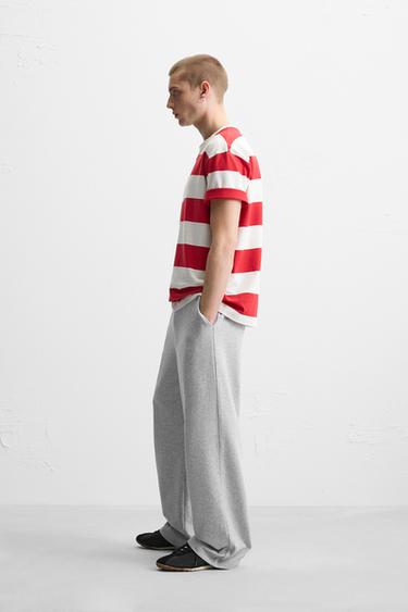 PANTALON DE JOGGING COUPE LARGE - Gris chiné de Zara - Image 3