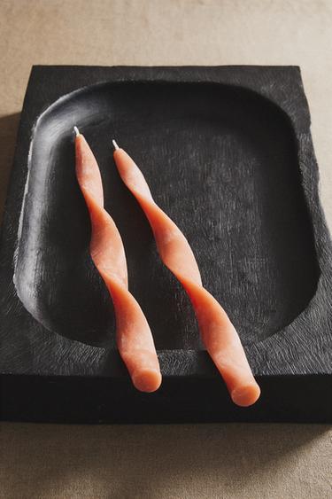 PACK VELAS DECORATIVAS POLVILHADAS (PACK DE 2) - Castanho da Zara