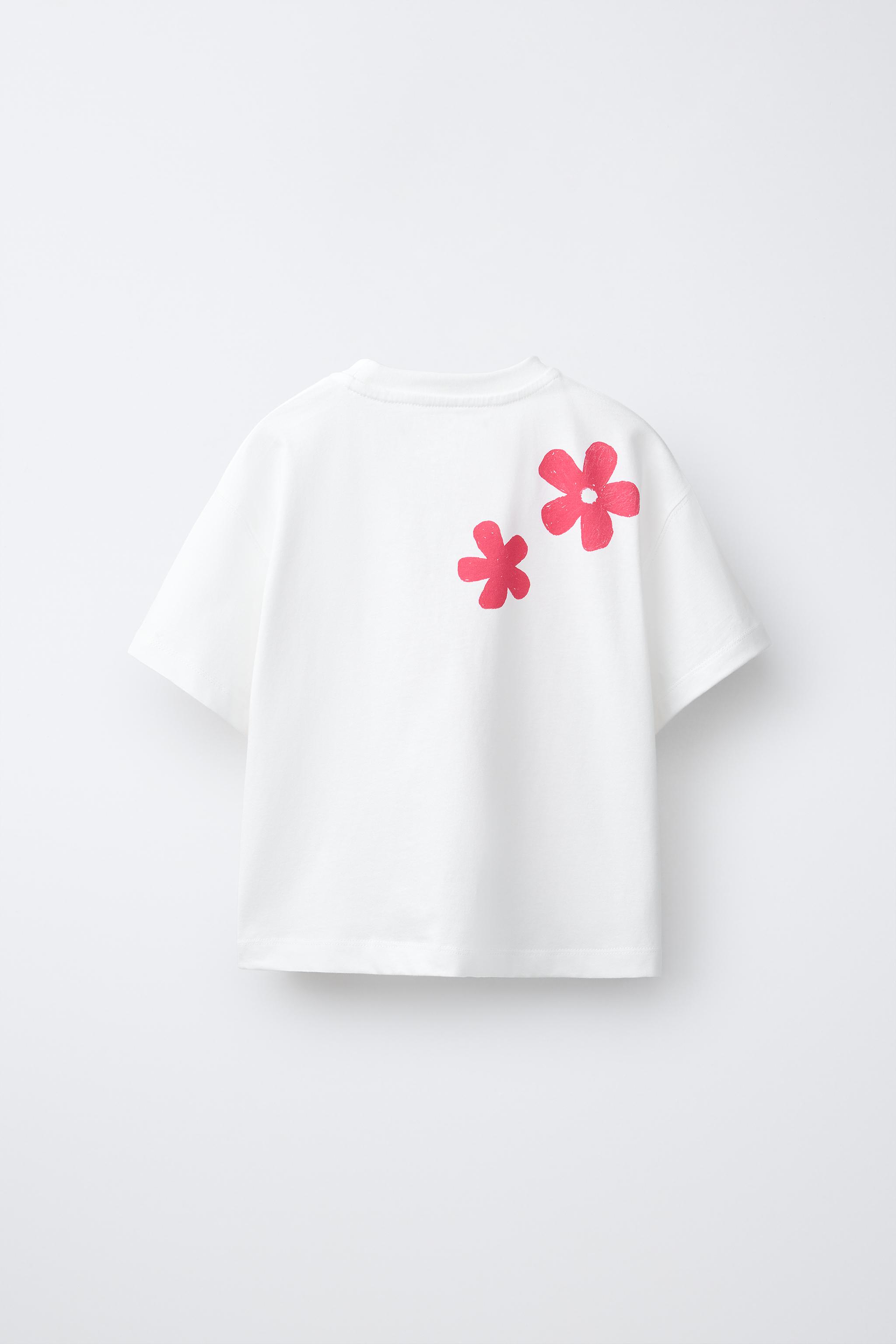 CROCHET FLORAL T-SHIRT