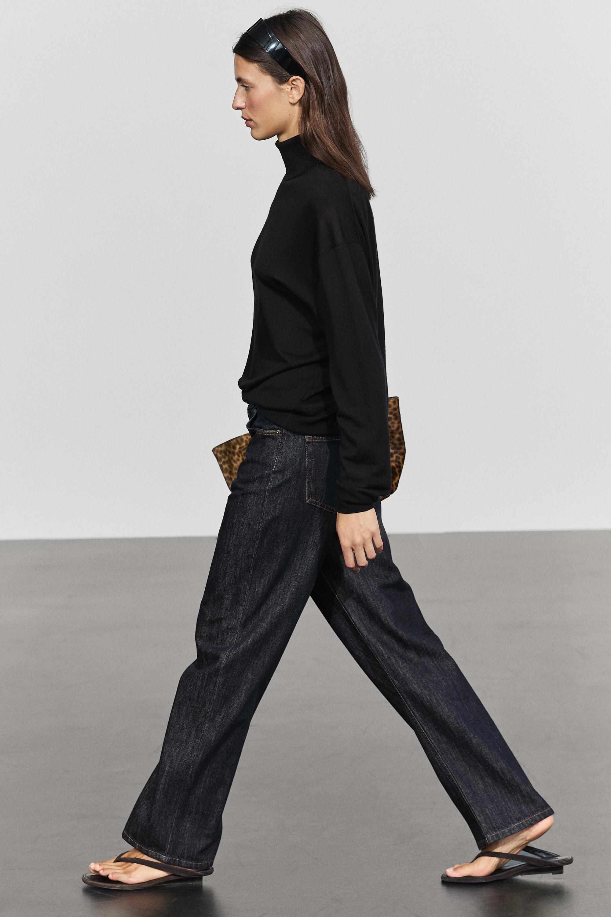 100% wool turtleneck knit sweater