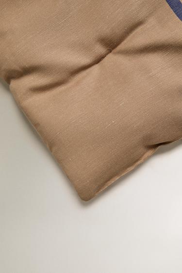 STRIPED LINEN AND COTTON TOPPER - Light beige by Zara - Image 1
