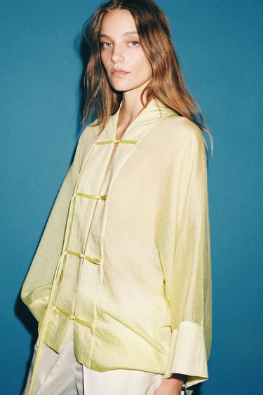 BLOUSE FLUIDE BRANDENBOURGS ZW COLLECTION - Jaune de Zara - Image 5