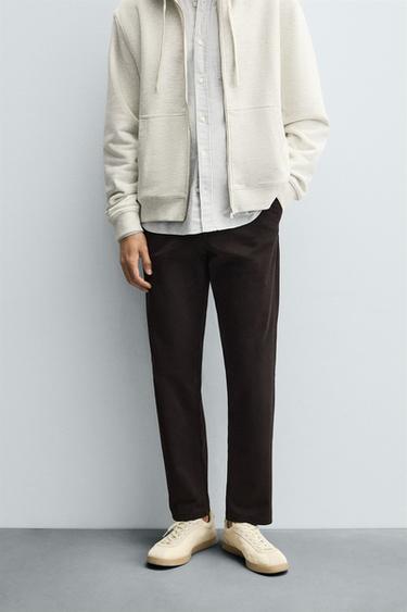 БРЮКИ ЧИНОС SLIM FIT — ТЕМНО-КОРИЧНЕВЫЙ от Zara