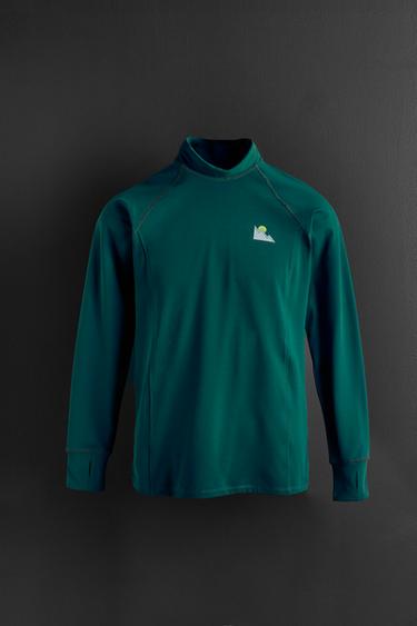 Zaras VENTILERANDE UNDERSTÄLL SKI COLLECTION - Havsgrön