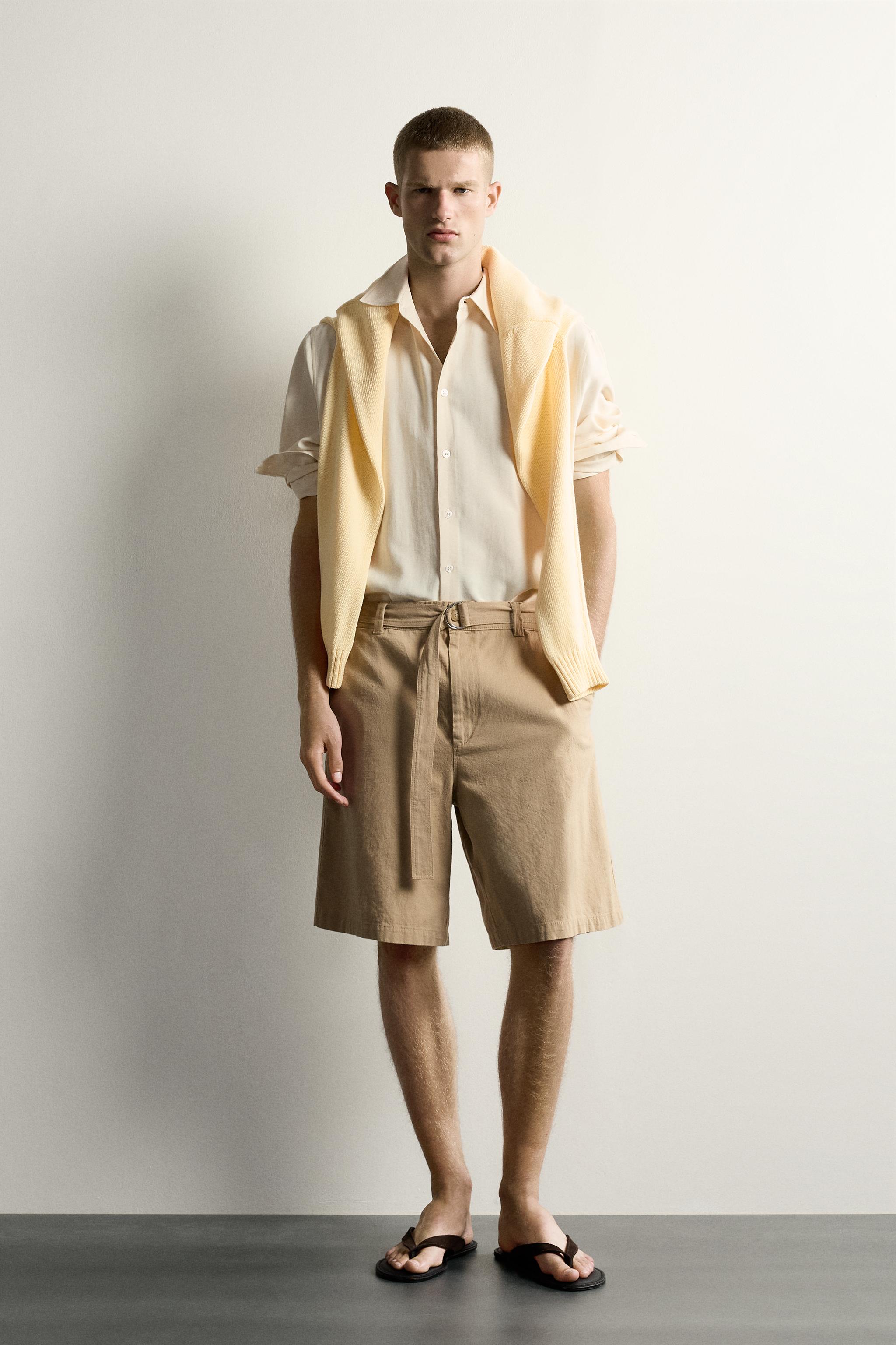 BELTED RELAXED FIT SHORTS