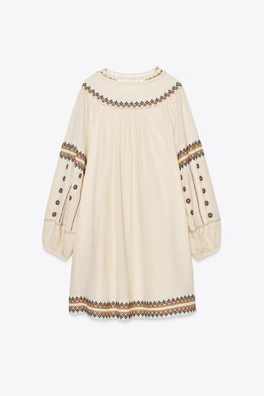 ROBE BRODÉE ZW COLLECTION - Multicolore de Zara - Image 6