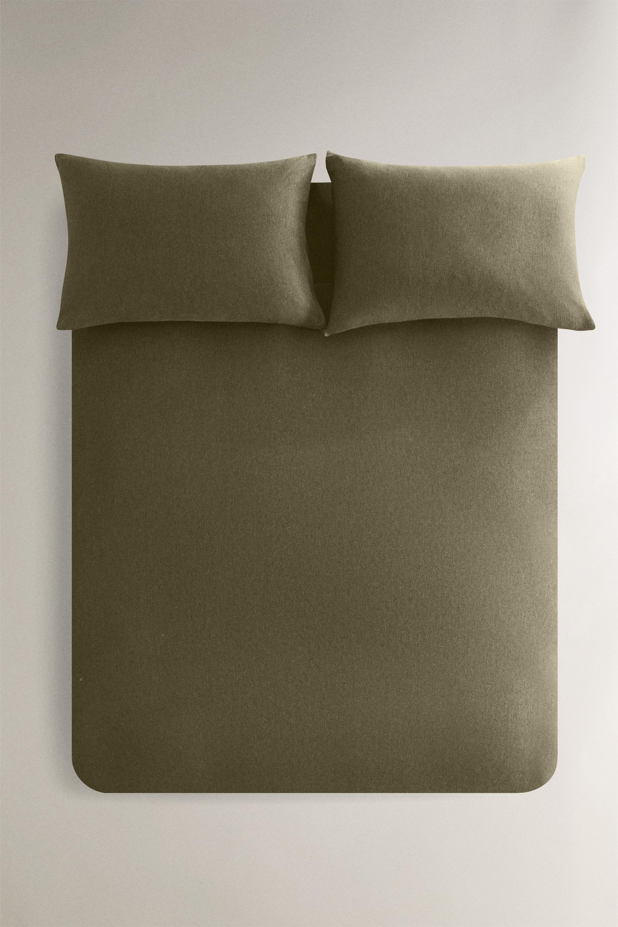 新品未使用ZARA  ザラホーム 毛布200×160cm グレージュ MODAL JERSEY DUVET COVER (140GxM²) - Green | ZARA United States