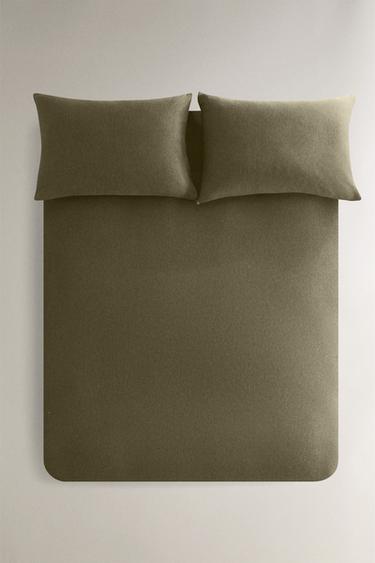 COTTON JERSEY MODAL DUVET COVER (140GxM²) - Green by Zara