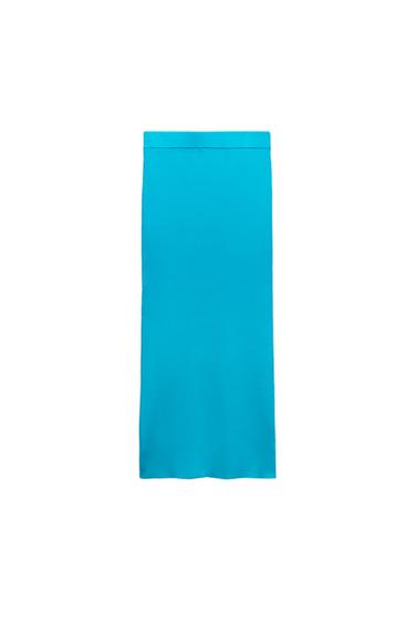 RIBBED KNIT SKIRT