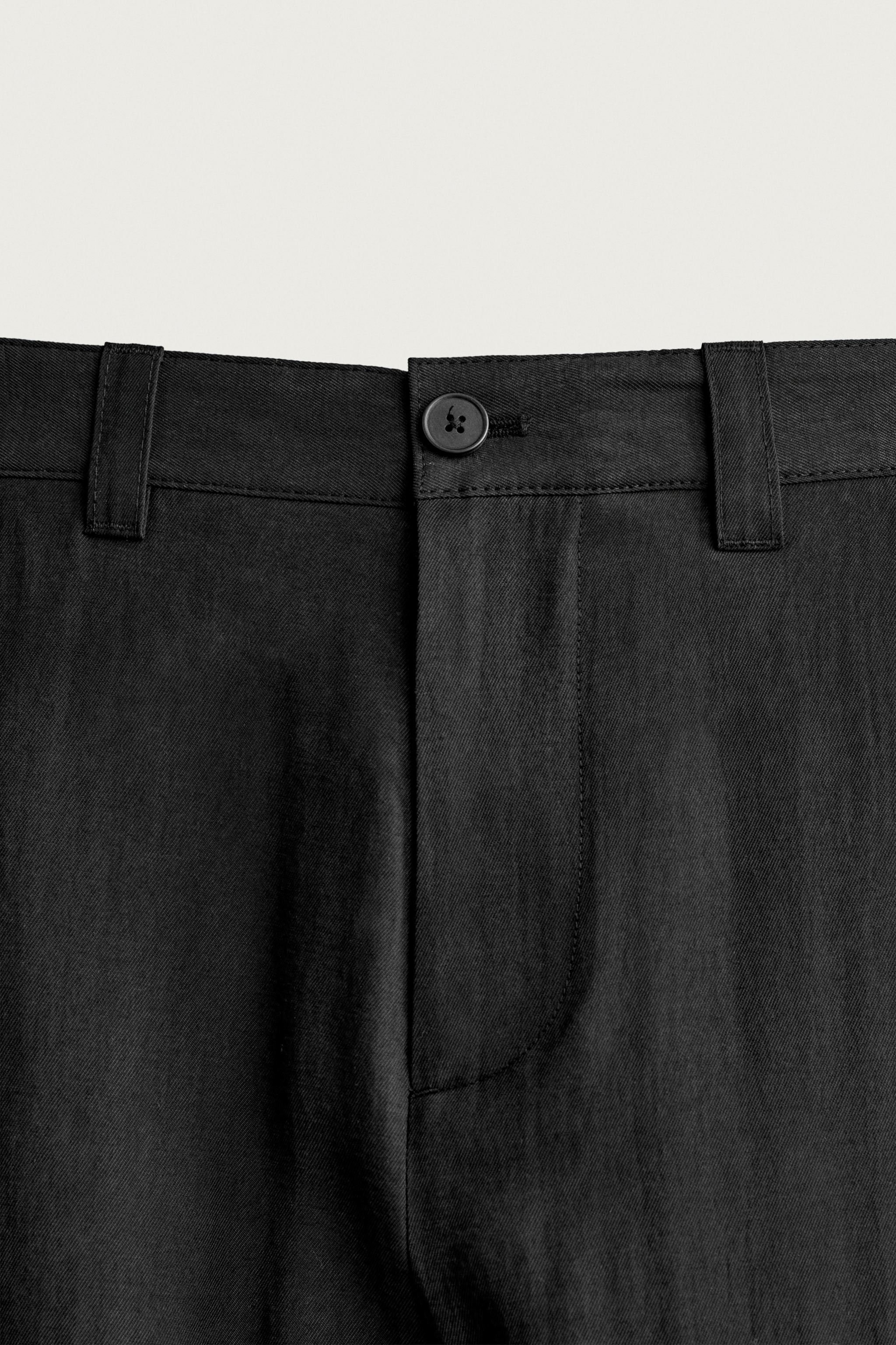 Мужские брюки Zara FLOWY SIDE PLEAT PANTS — фото 10