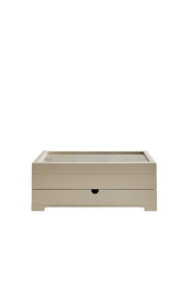 ラッカー ジュエリーボックス 引き出し付き 大型フタホワイトZaraのラッカー ジュエリーボックス 引き出し付き 大型フタ - ホワイト 