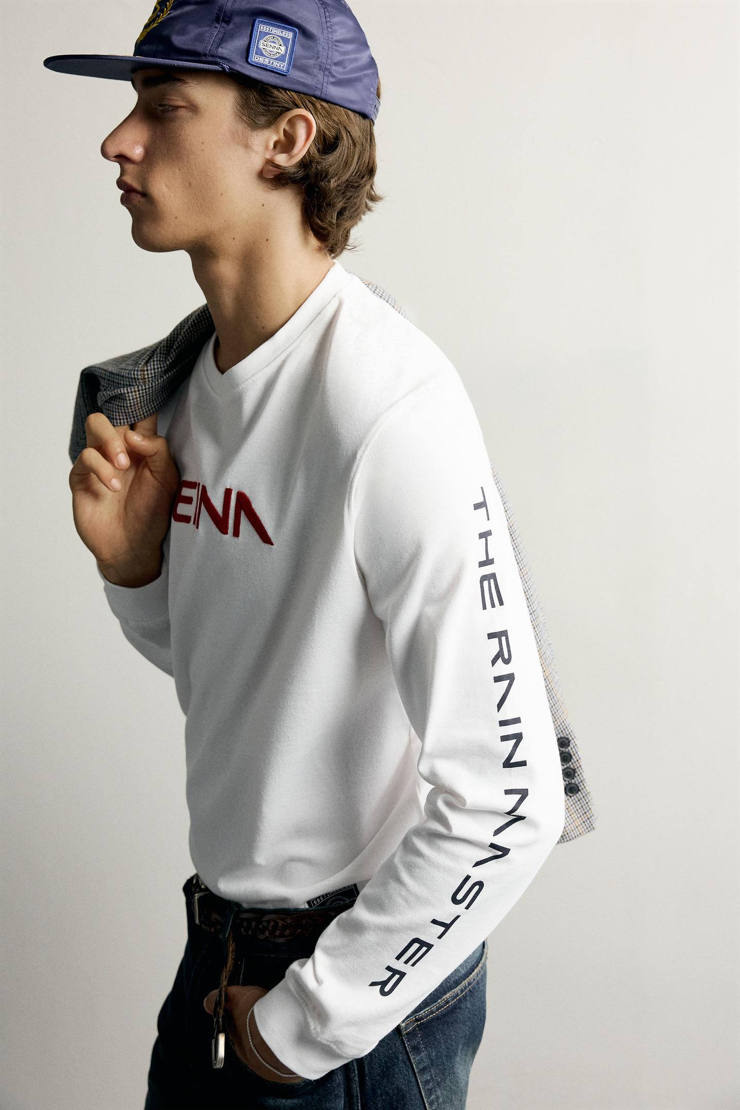 Мужская футболка Zara Ayrton Senna © Senna Brands Printed, цвет: Белый — фото 6