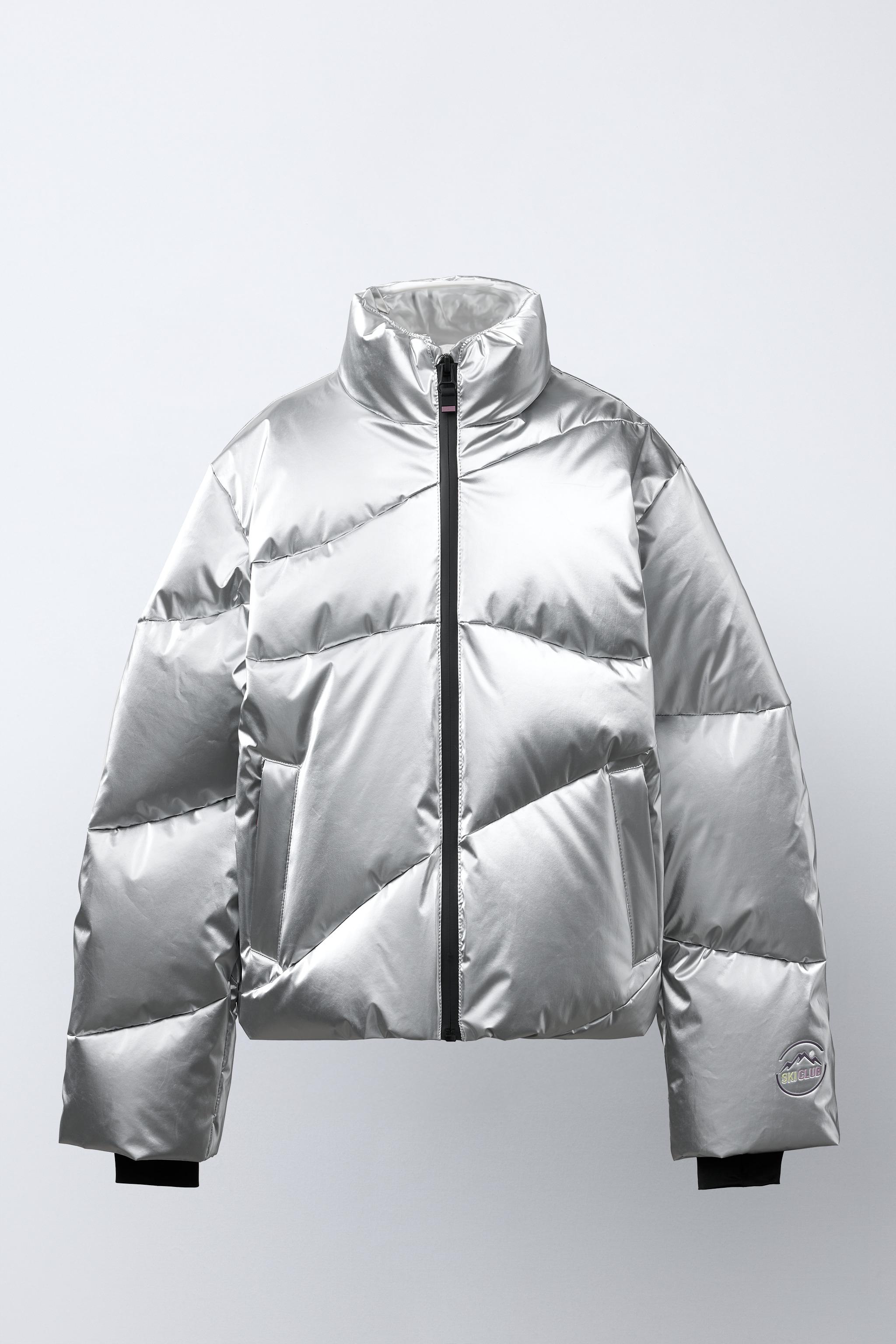 CASACO DE PLUMAS METALIZADO WATER RESISTANT E WINDPROOF RECCO