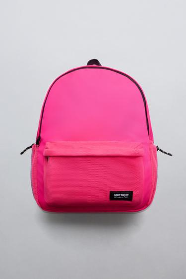 Zara SCHOOL MESH BACKPACK - Pink