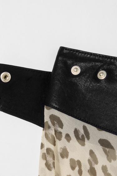 JUPE CEINTURE LARGE EN CUIR KATE MOSS X ZARA - Beige de Zara - Image 3