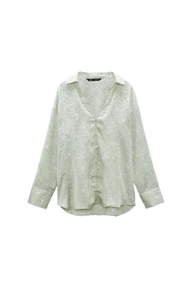 PRINTED SHIRT WITH A SATIN FINISH