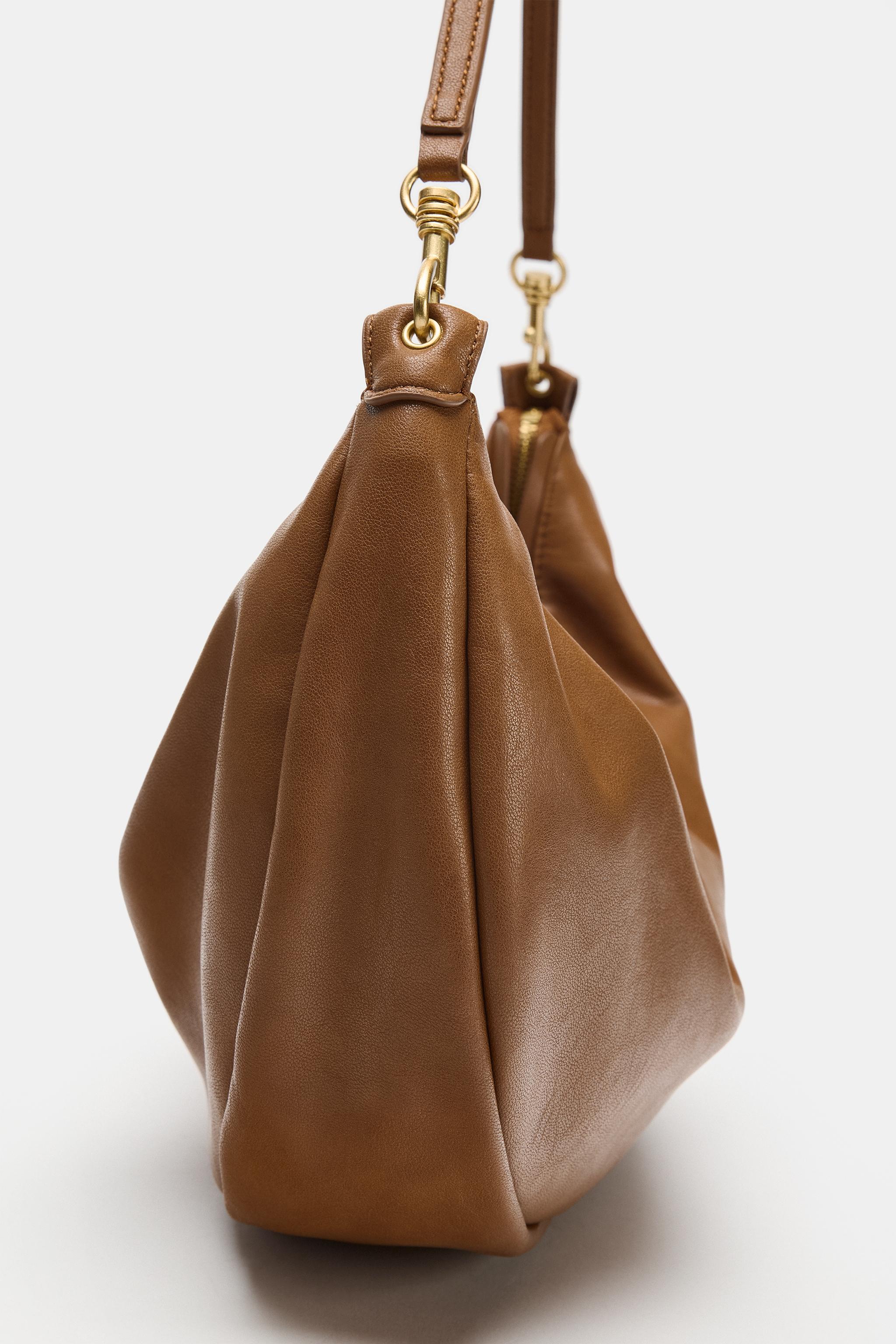 OVAL SHOULDER BAG - Dark tan | ZARA United States