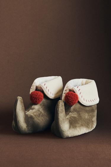 ZAPATILLA INFANTIL NAVIDAD ELFO - Verde de Zara