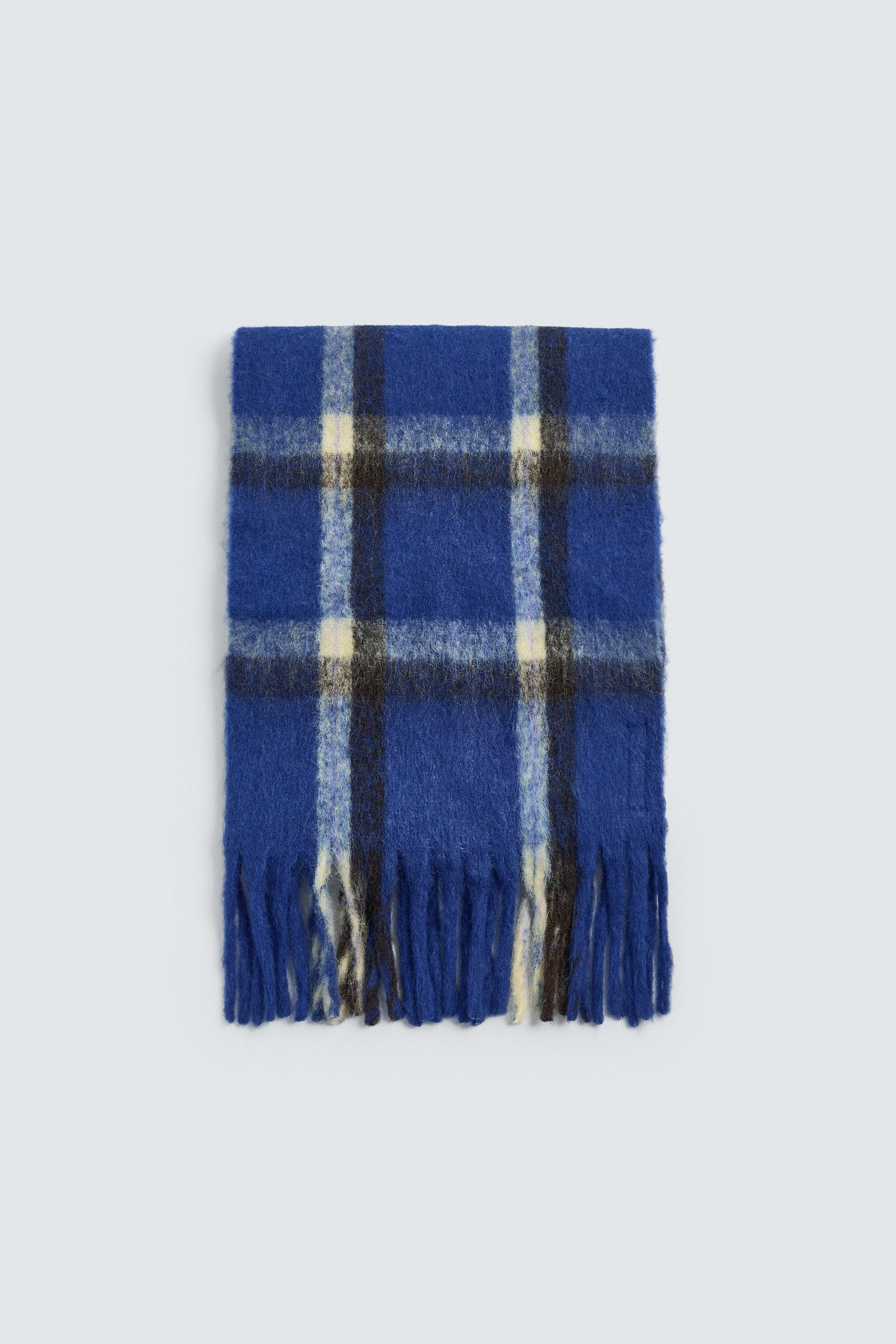 BRUSHED PLAID SCARF