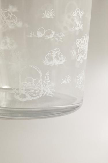 TOILE GLASS TUMBLER - White by Zara - Image 3