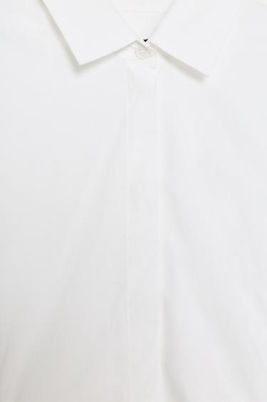 CHEMISE EN POPELINE ZW COLLECTION - Blanc de Zara - Image 7