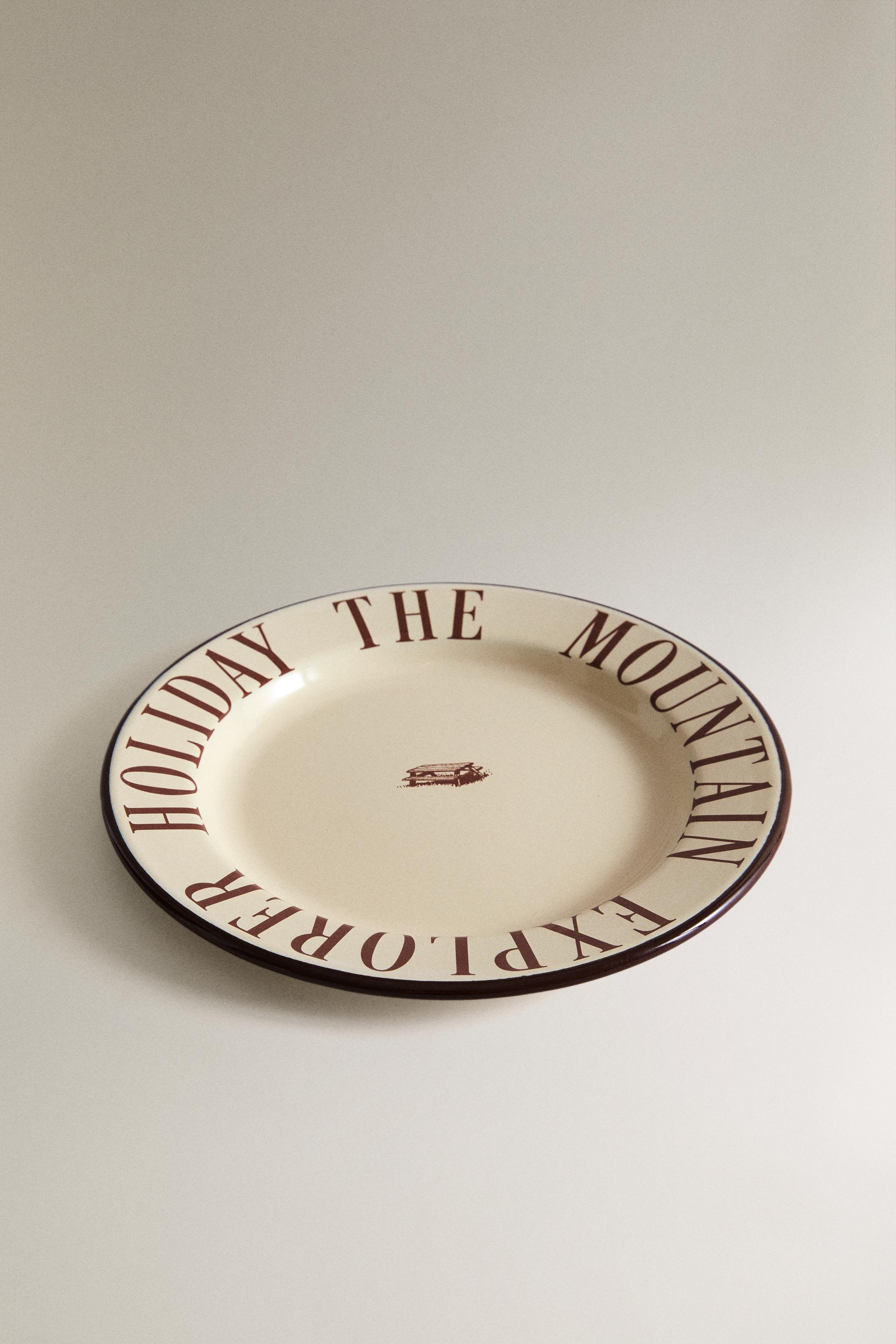 STEEL CAMPING PLATE — Brown