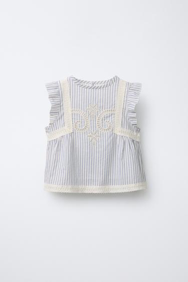 CAMISA RAYAS PUNTILLA - Rayas de Zara