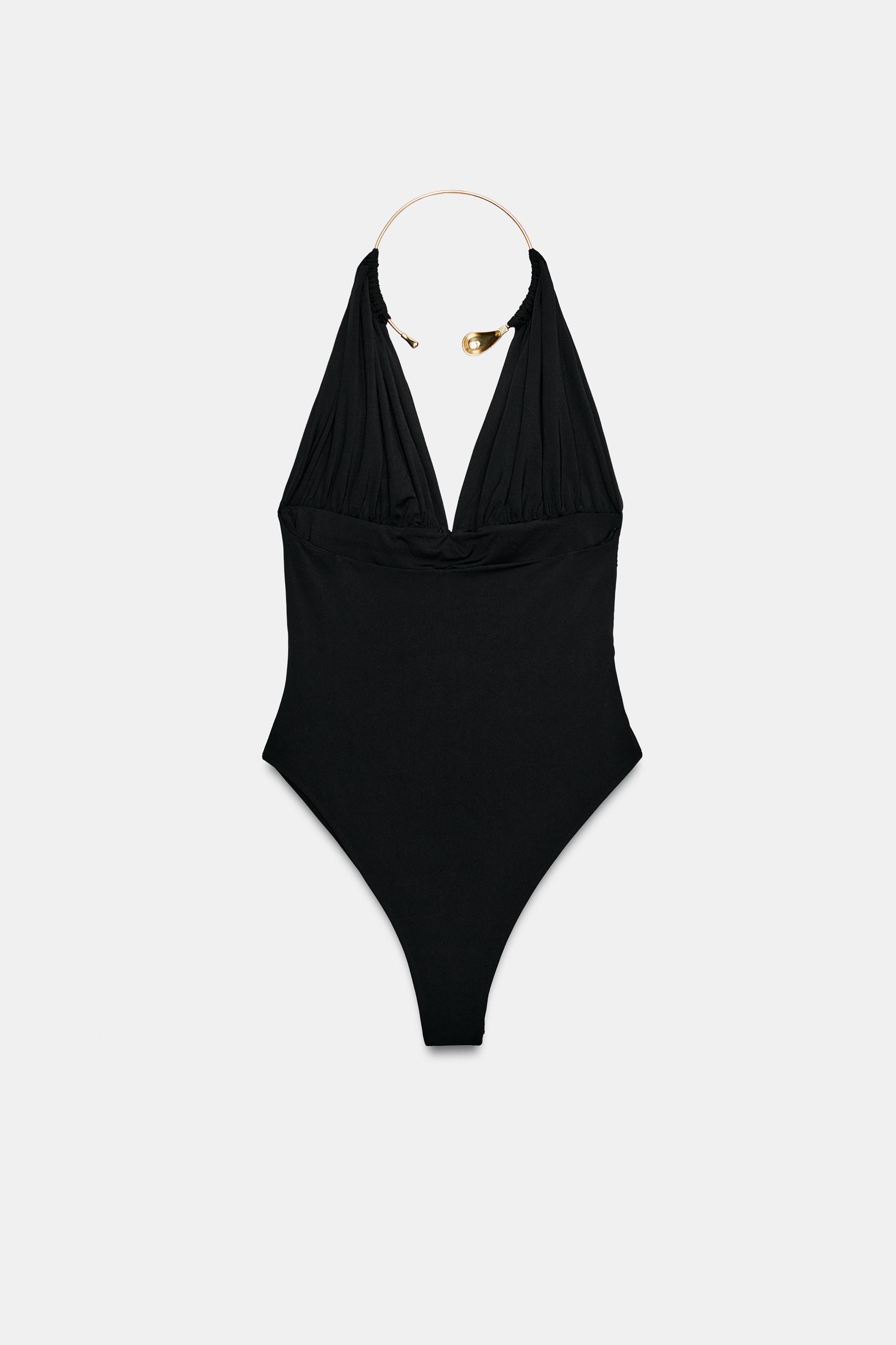 Zara Büzgülü Choker Body görsel 2
