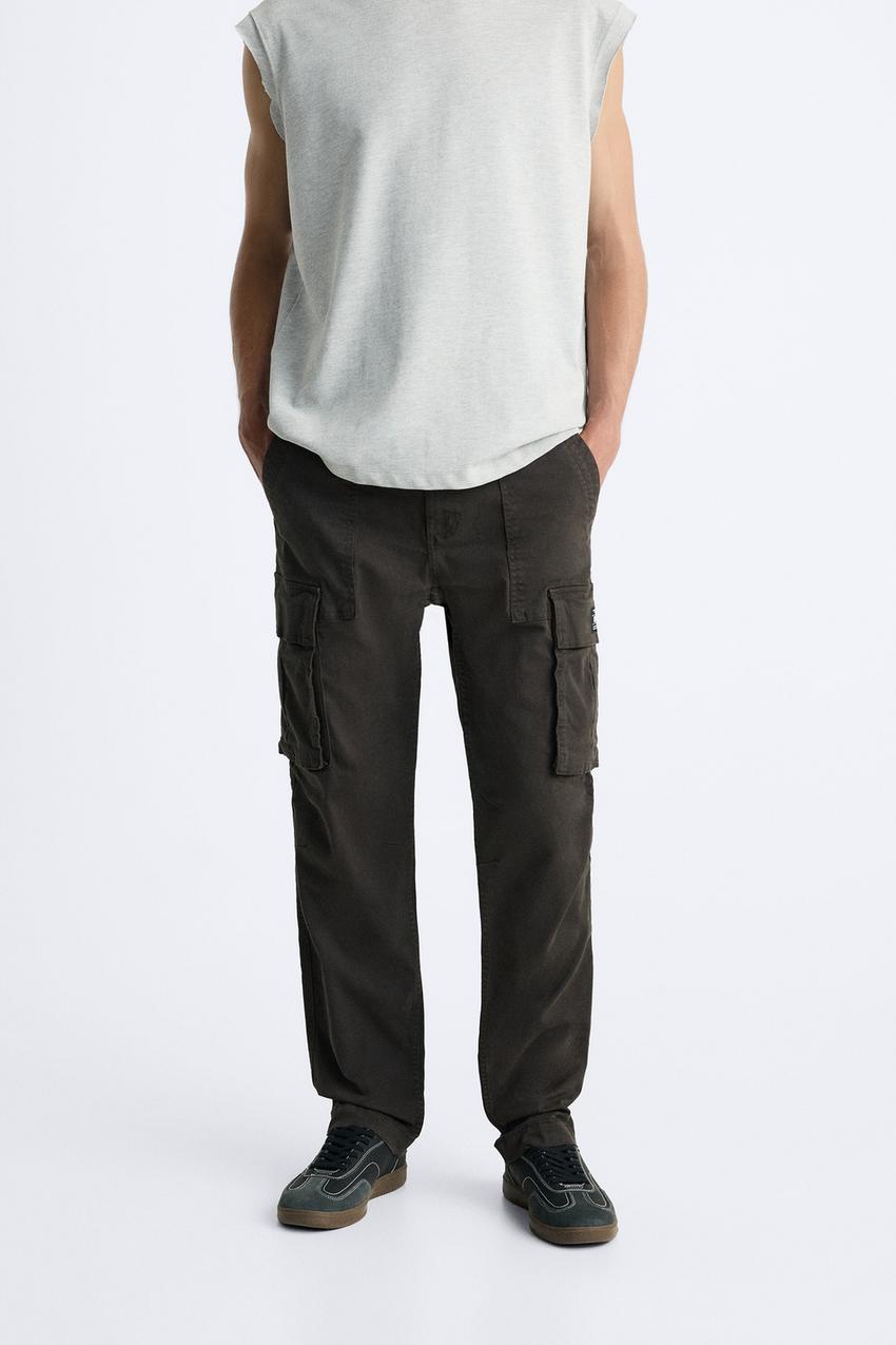RELAXED FIT CARGO PANTS - Dark gray | ZARA United States