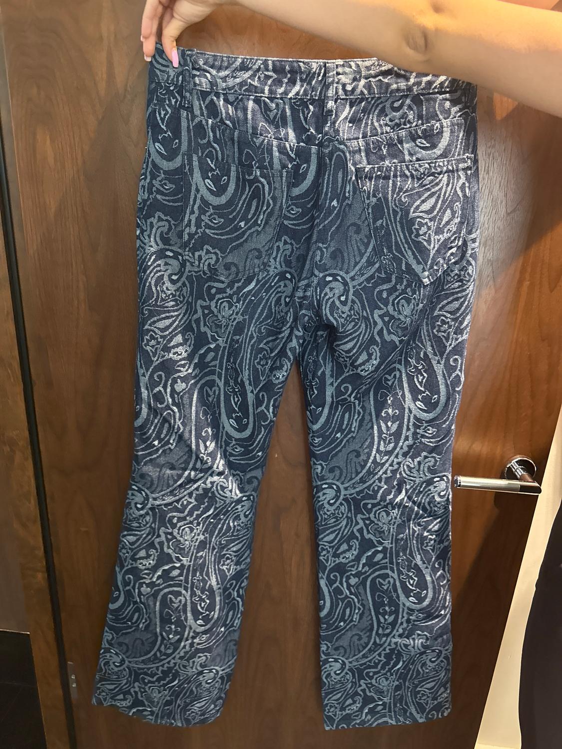 ZW COLLECTION JACQUARD DENIM TROUSERS - Image 2