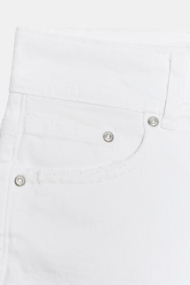 SHORT MINI EN DENIM TRF TAILLE BASSE - Blanc de Zara - Image 6