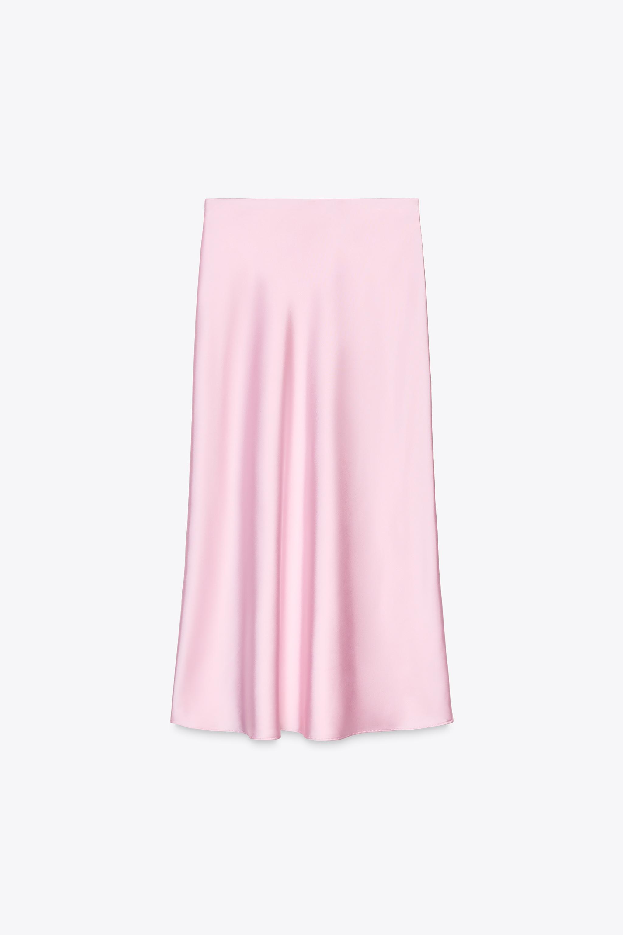 ZARA サテン ミディスカート 8338/537 ZARA】サテン ミディスカート 8338/537/832 (ZARA/スカート