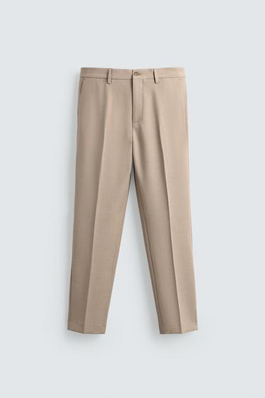 КОСТЮМНІ ШТАНИ SLIM FIT - Пісочний/глинястий Zara