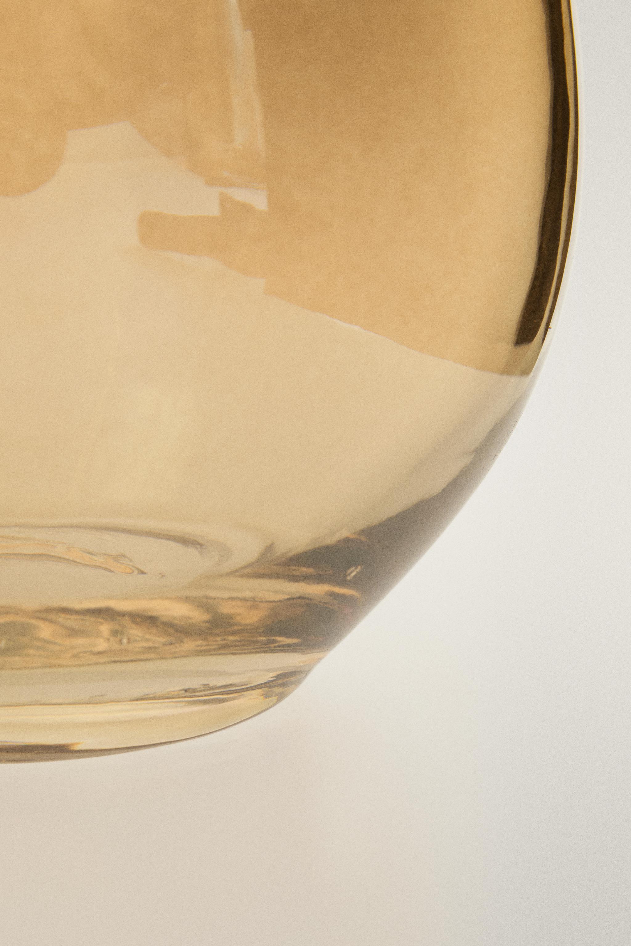 OVAL GLASS DECORATIVE VASE