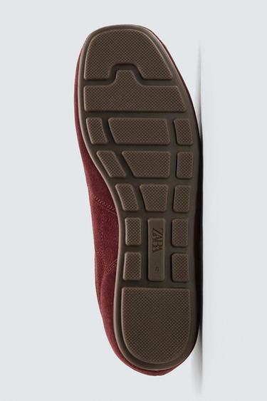 CHAUSSURES EN CUIR À SEMELLE ULTRAFINE - Bordeaux de Zara - Image 6