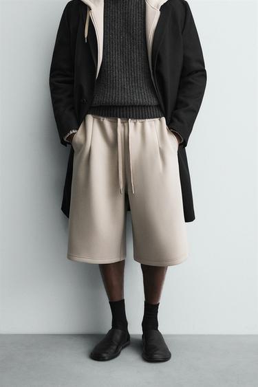 SHORT EFFET NÉOPRÈNE À PINCES - Pierre de Zara