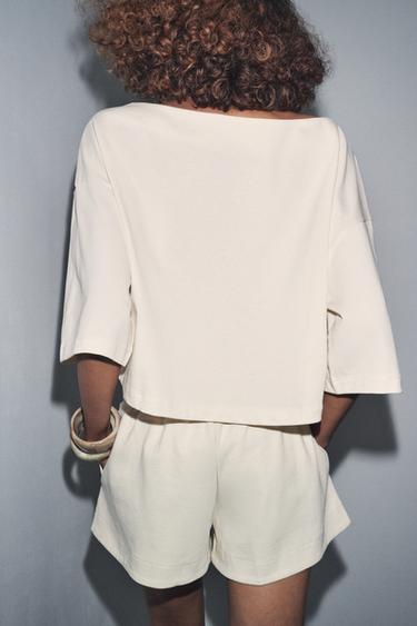 CONTRAST SHORTS - Ecru by Zara - Image 2